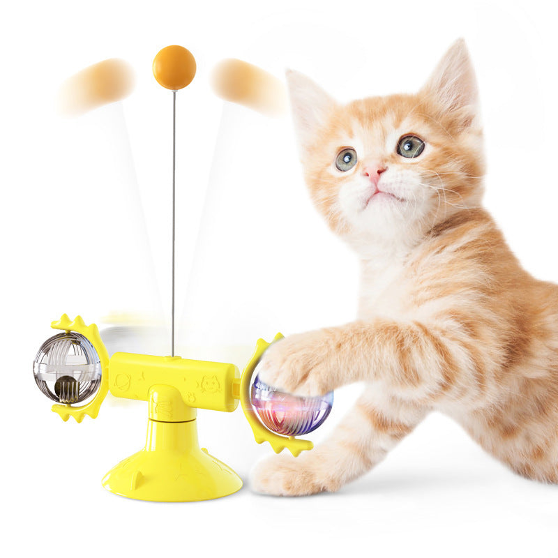 Cat Suction Cup Toy for Hands-Free Indoor Enrichment