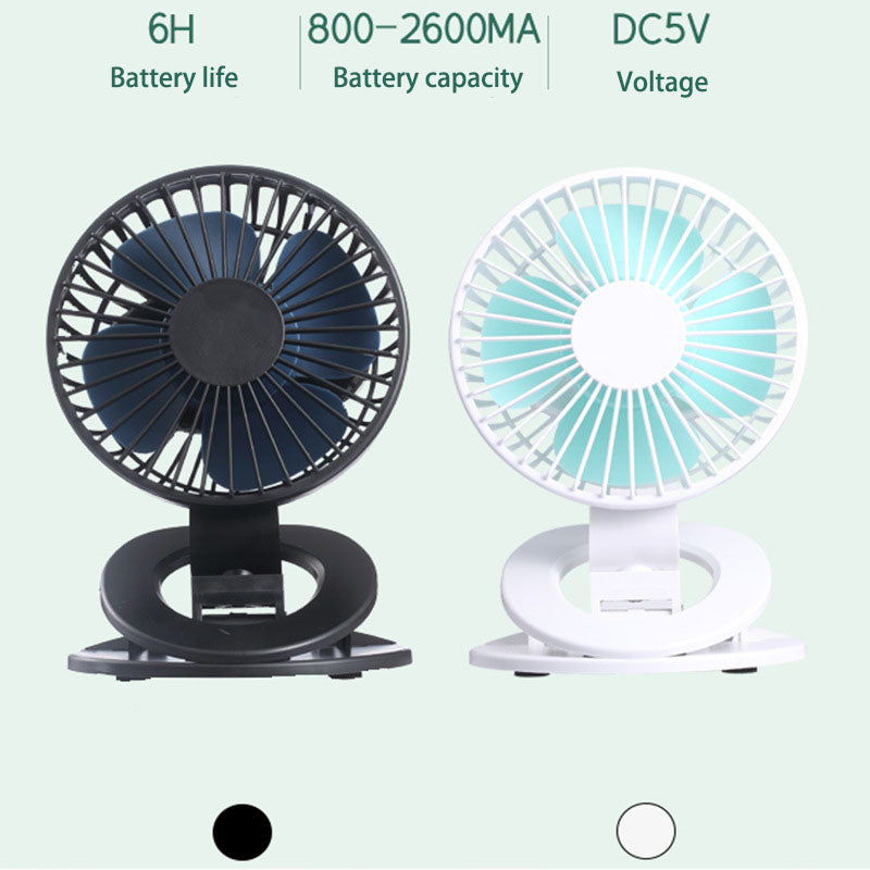 Clip-On Mini USB Desktop Fan, 360° Rotating Head