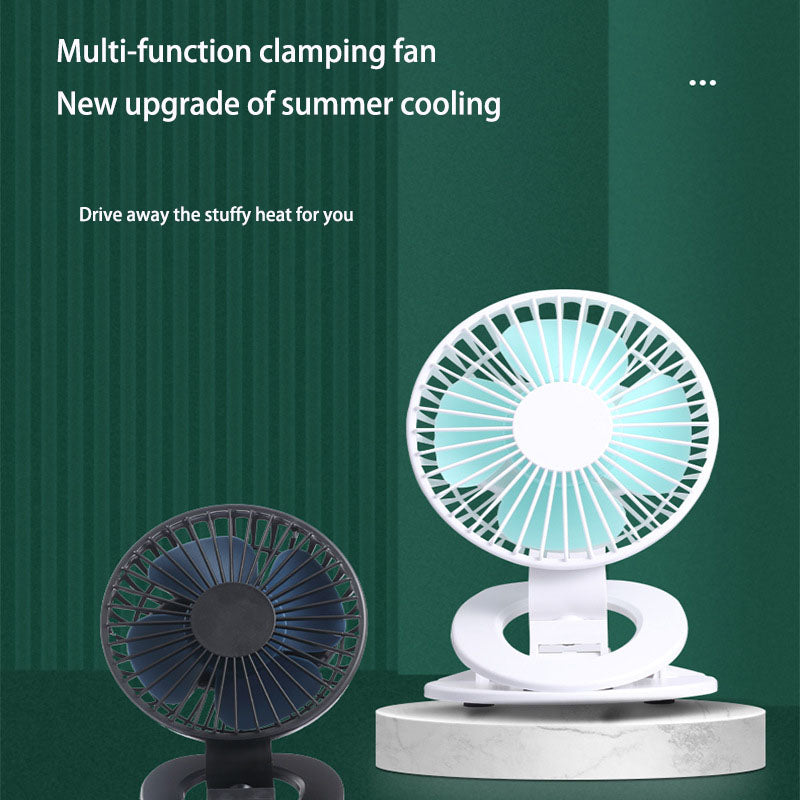 Clip-On Mini USB Desktop Fan, 360° Rotating Head