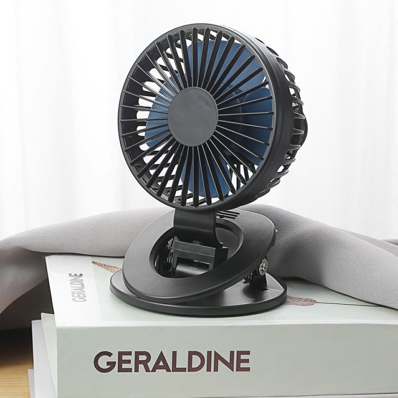 Clip-On Mini USB Desktop Fan, 360° Rotating Head