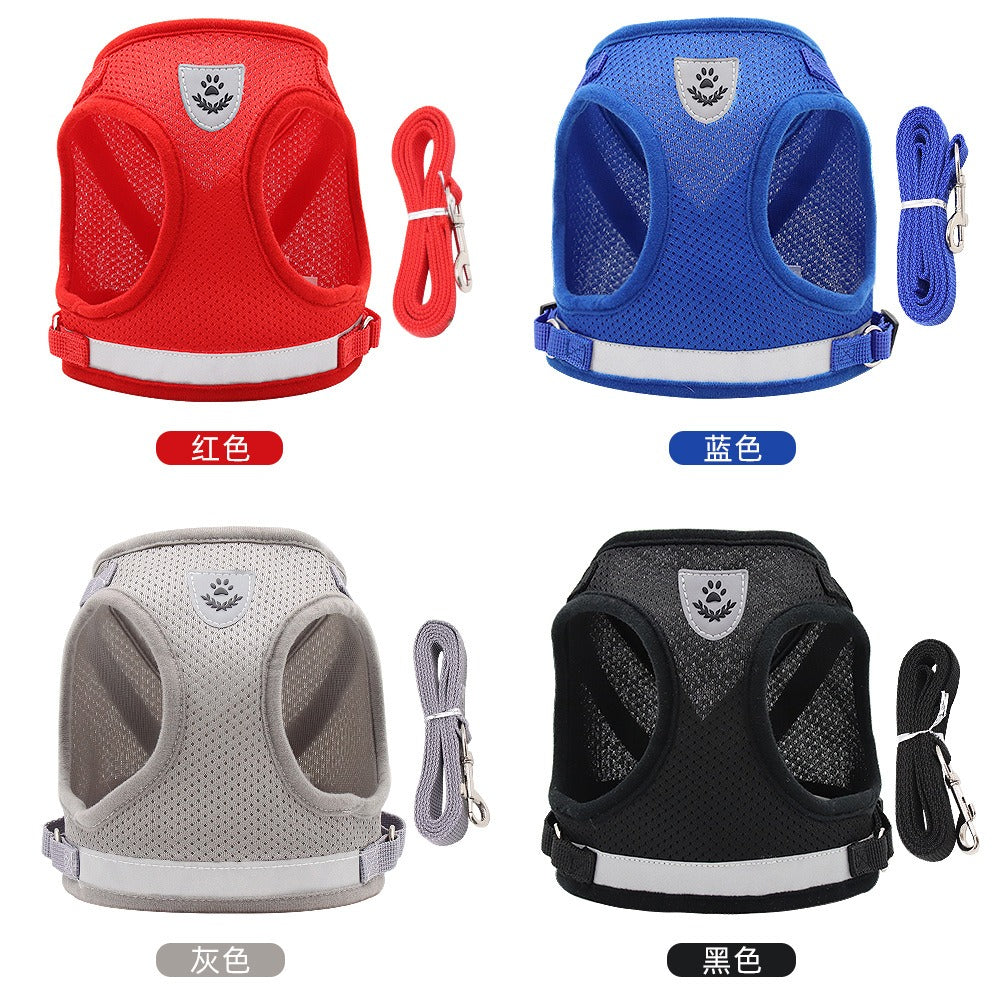 Breathable Reflective Dog Harness With Matching Leash