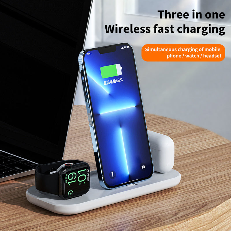 3-in-1 Wireless Charger for iPhone, Watch & AirPods