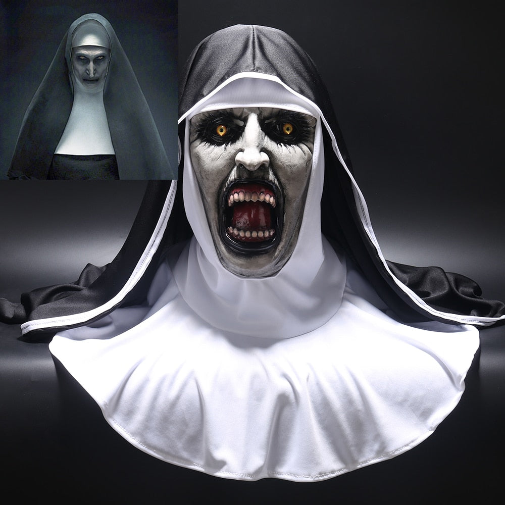 Nun Horror Mask Cosplay Valak Dramatic Horror Costume