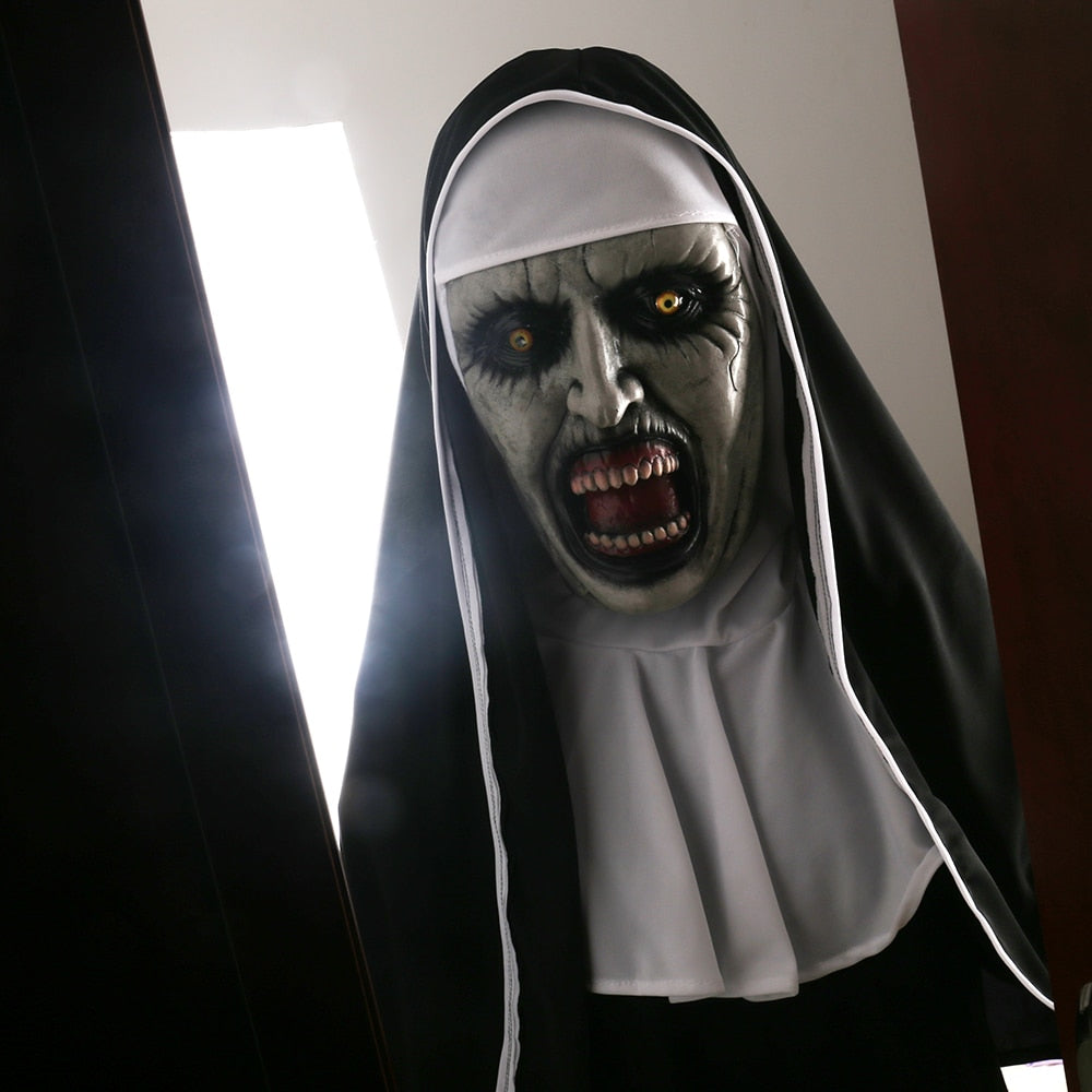 Nun Horror Mask Cosplay Valak Dramatic Horror Costume