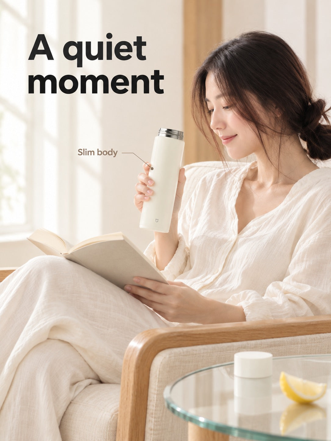Thermos Flask 500ml Stainless Steel, Keeps Warm 12 Hours