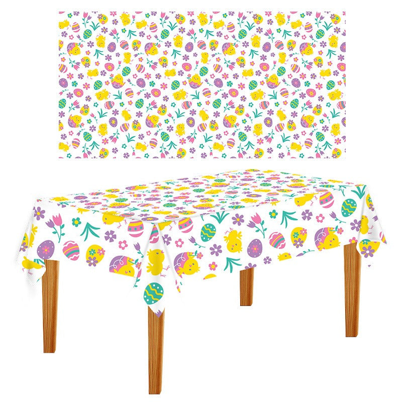 Disposable Easter Tablecloth for Easy Party Cleanup