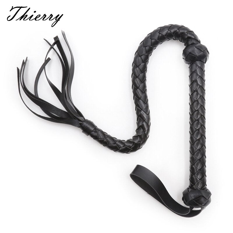 Braided PU Leather Flogger for Consensual Adult Play