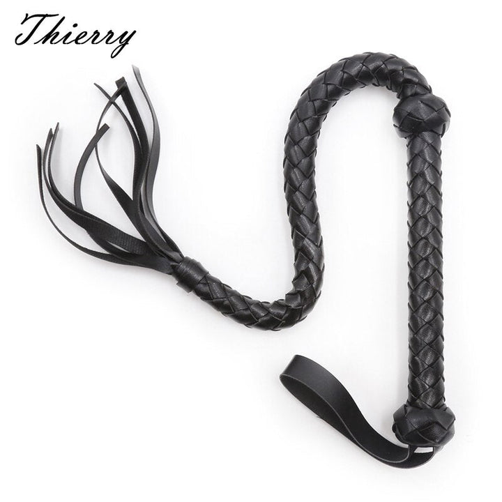 Braided PU Leather Flogger for Consensual Adult Play
