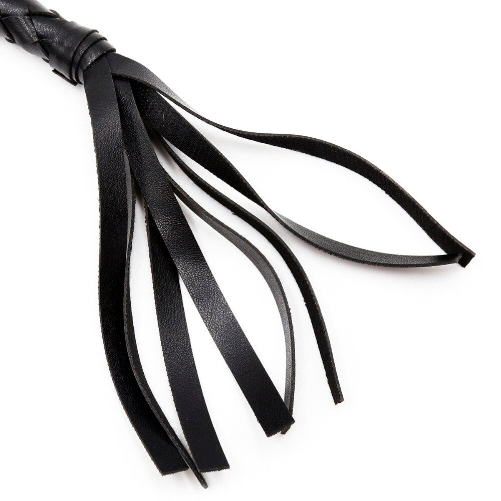 Braided PU Leather Flogger for Consensual Adult Play