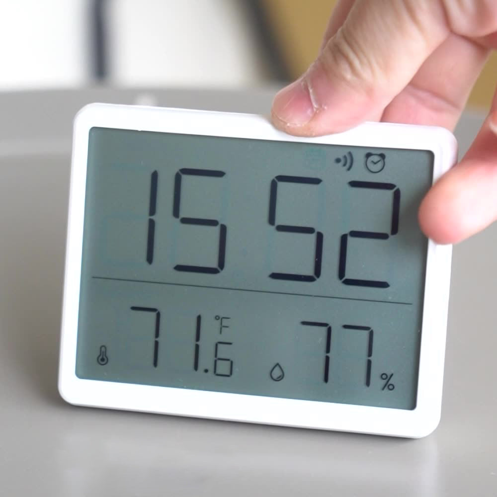 Digital Clock With Indoor Temperature & Humidity Display