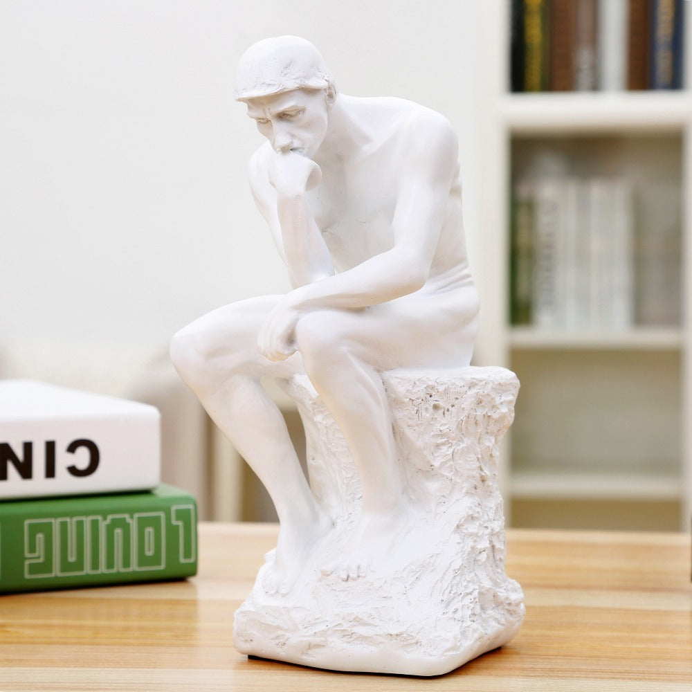 Thinker Sculpture Statue for Cultured Shelf Styling