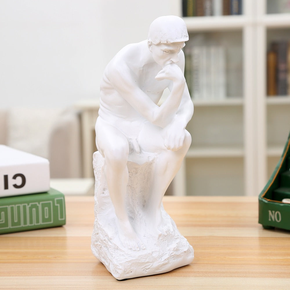 Thinker Sculpture Statue for Cultured Shelf Styling