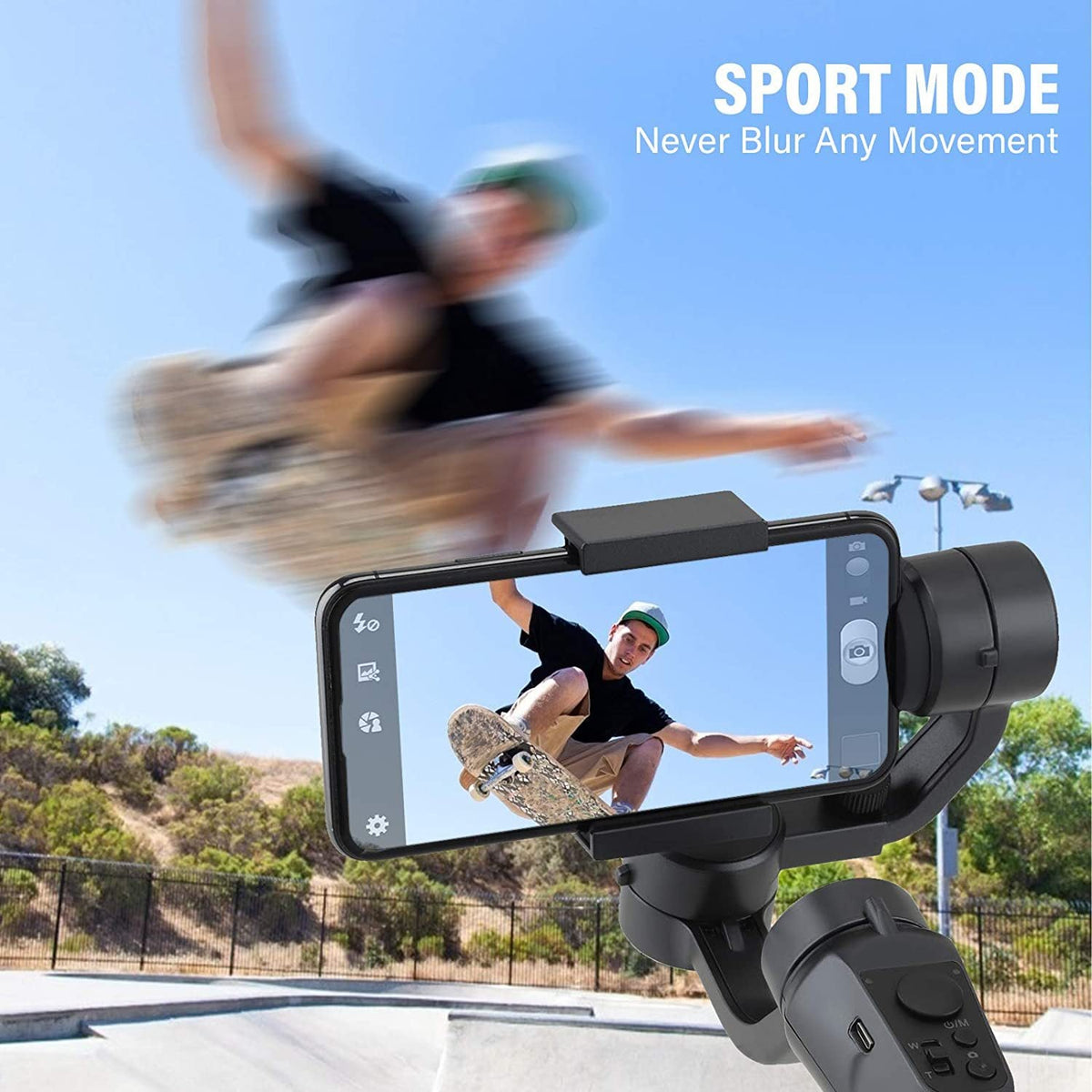 3-Axis Phone Gimbal Stabilizer for Smooth Action Video