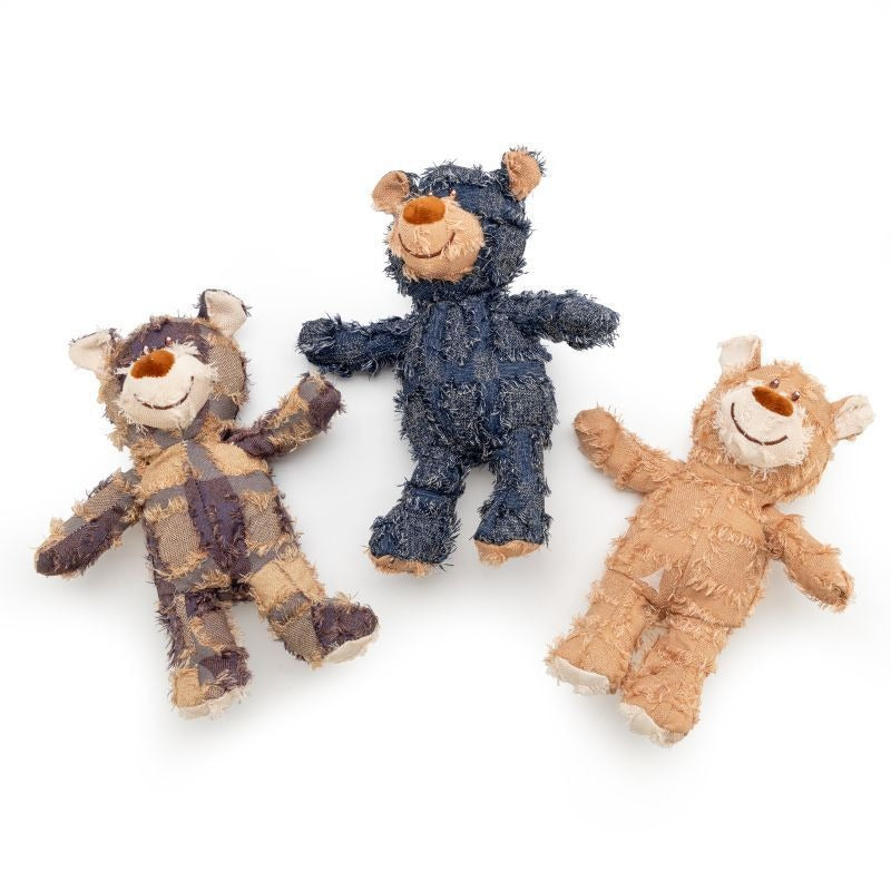 Patchwork Bear Plush Toy for Comfort, Play & Gifts