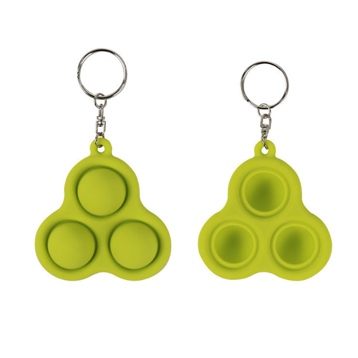 Three-Bubble Fidget Keychain for Portable Stress Relief