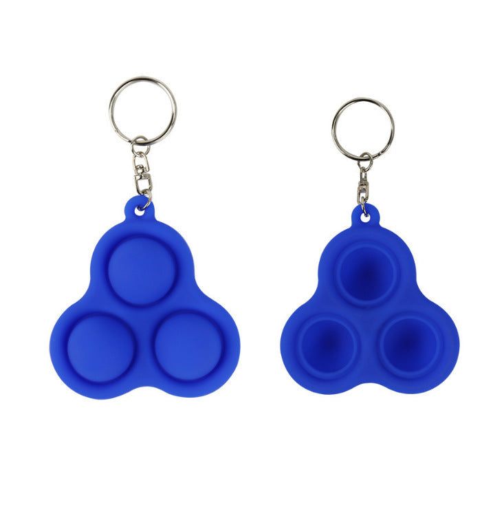 Three-Bubble Fidget Keychain for Portable Stress Relief