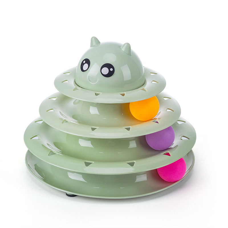 Three-Layer Cat Track Toy for Engaging Indoor Play