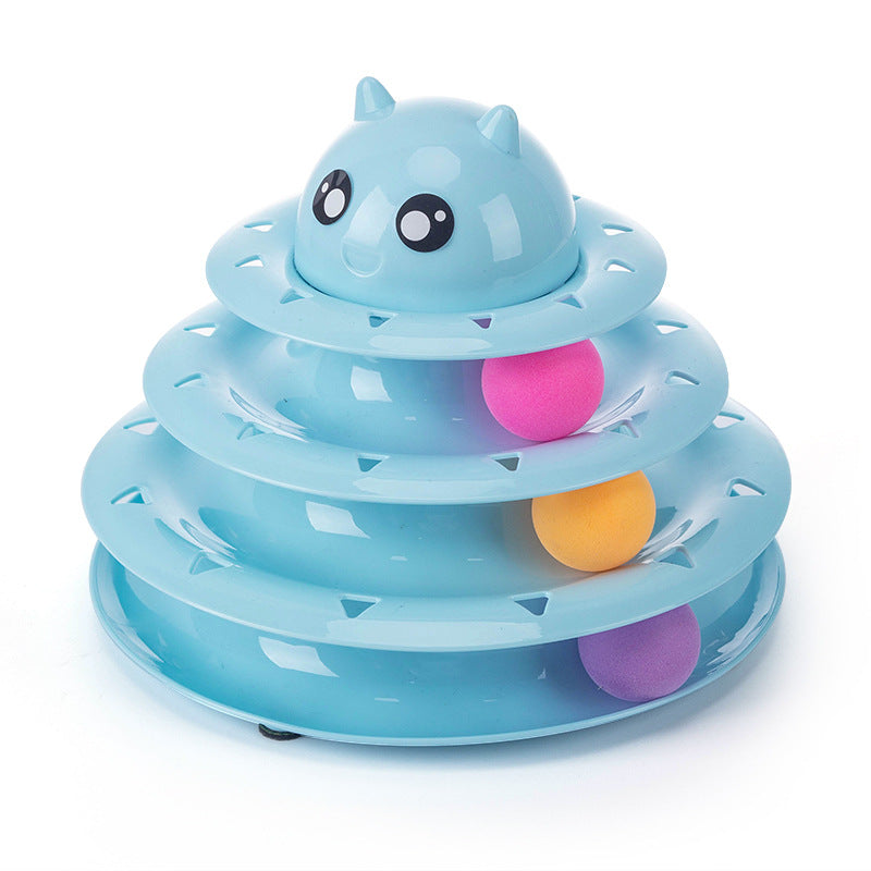 Three-Layer Cat Track Toy for Engaging Indoor Play