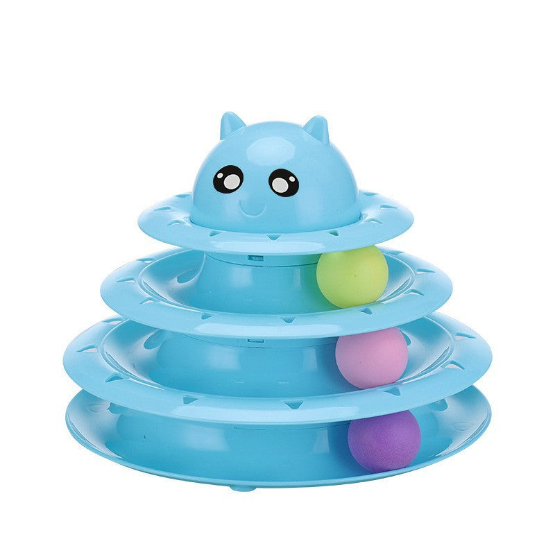 Three-Layer Cat Track Toy for Engaging Indoor Play