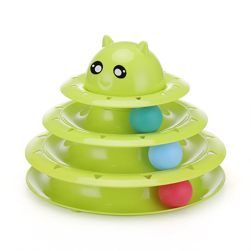 Three-Layer Cat Track Toy for Engaging Indoor Play