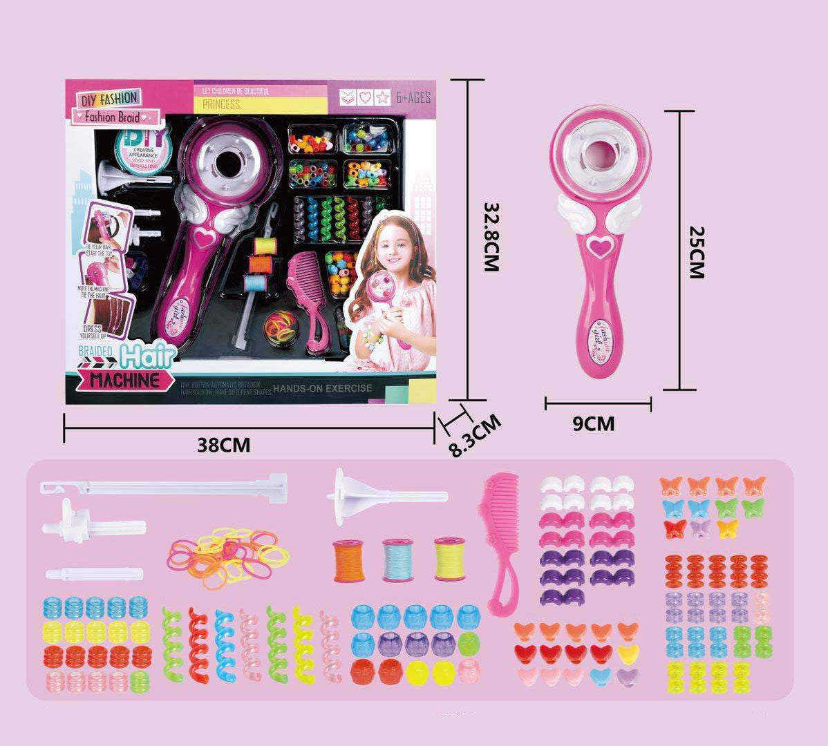 Automatic Hair Braiding Toy Set for Three-Strand Styles