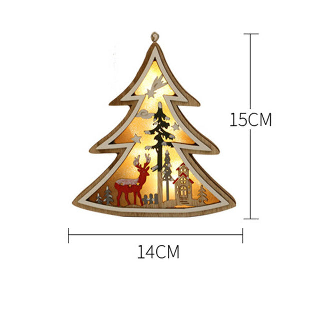 Wooden Christmas Night Light for Cozy Holiday Glow