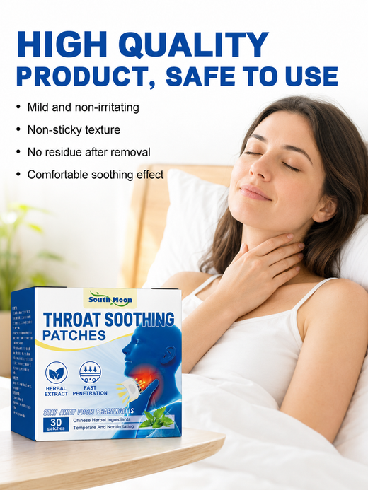 Throat Soothing Patches — Herbal Sore Throat Relief (30 Pack)
