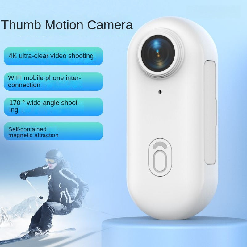 4K Thumb Camera with Magnetic Clip for Hands-Free POV