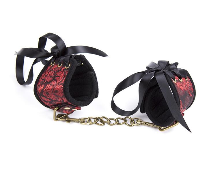 Adjustable Faux-Fur Wrist Cuffs for Consensual Bondage
