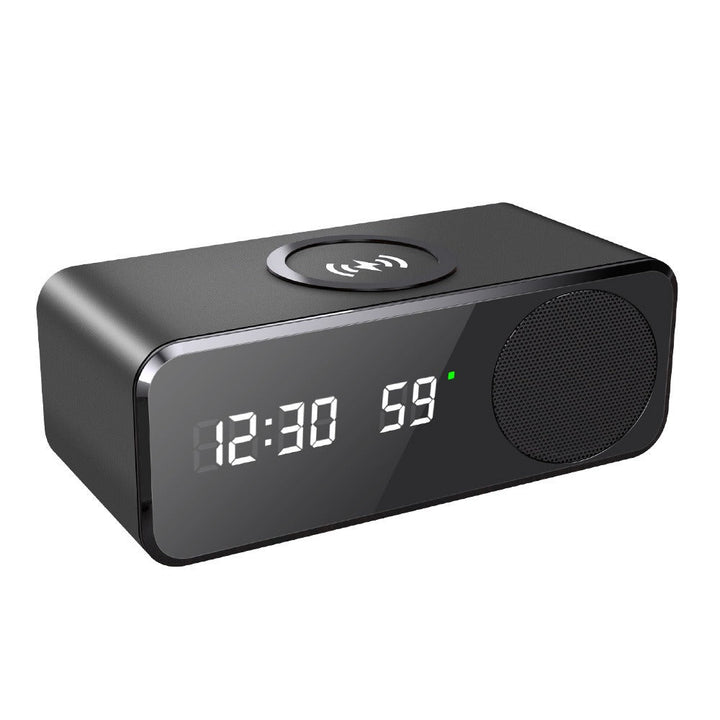 Wireless Charging Alarm Clock with Bluetooth Speaker