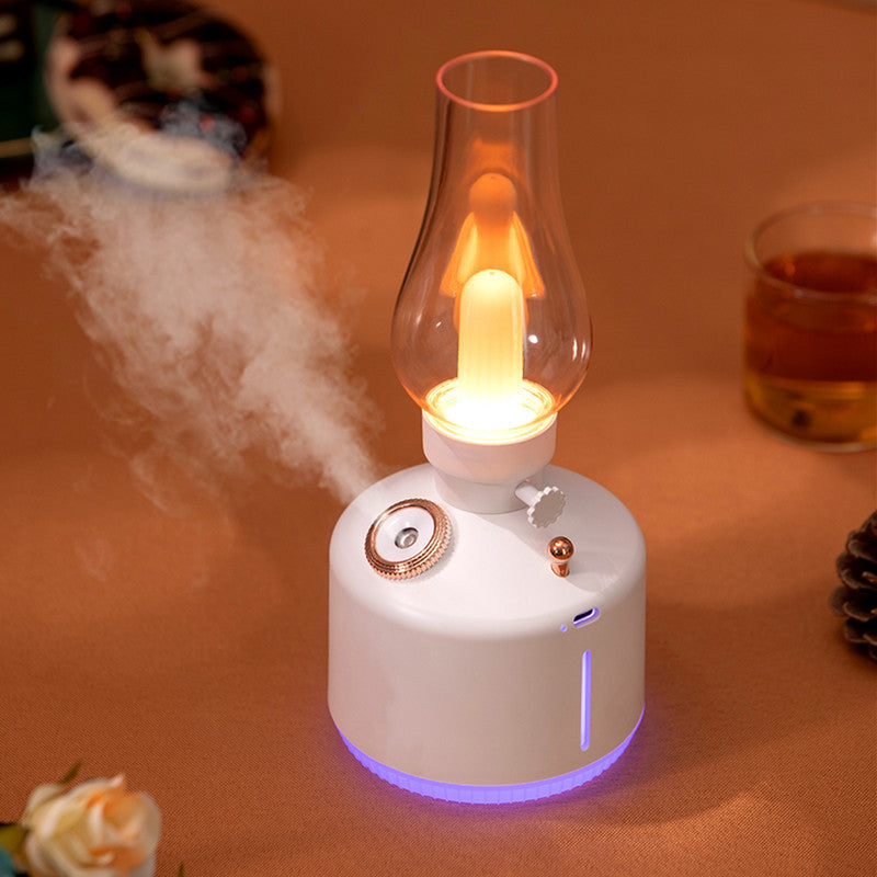 Flame Lantern Humidifier with Glowing LED Night Light