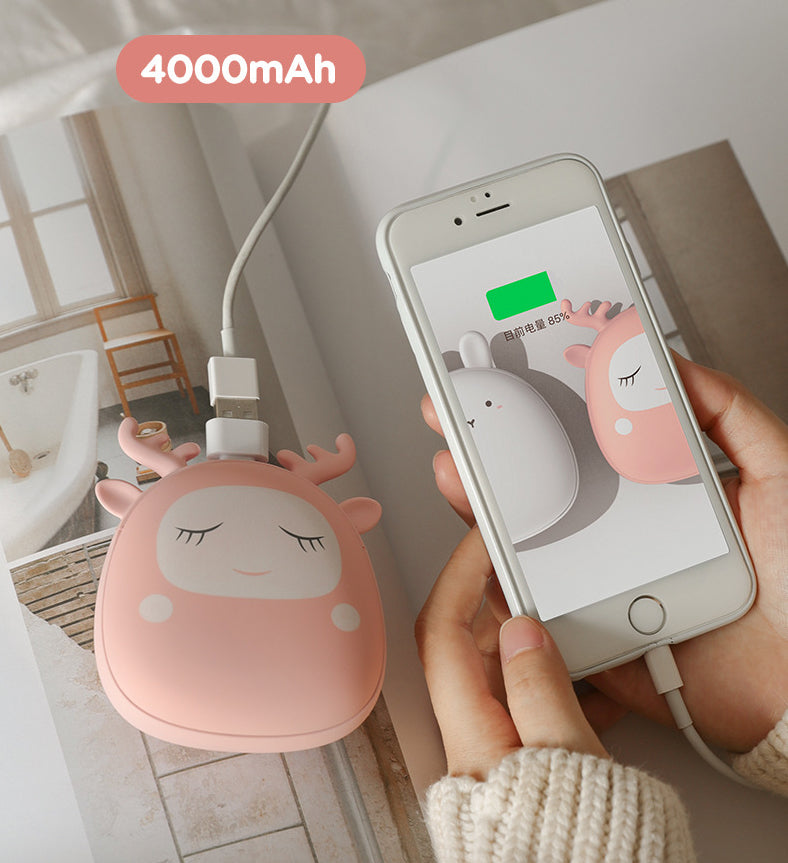 Rechargeable Deer Hand Warmer and 4000mAh Power Bank