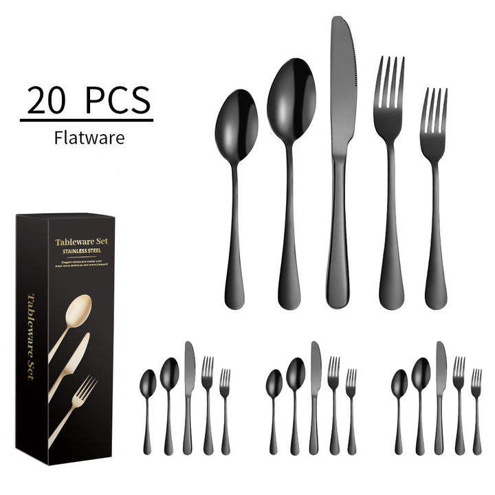 Titanium Plated Stainless Steel Flatware Set for 4