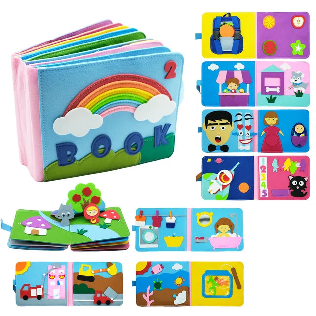 Montessori Farm Busy Board Quiet Book for Toddlers