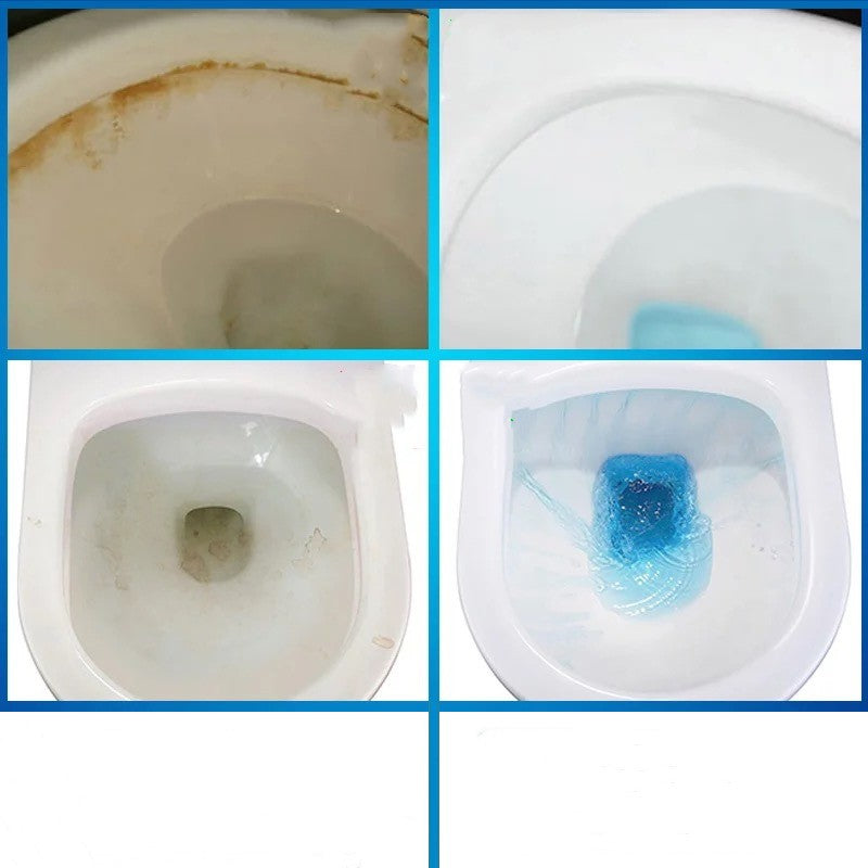 Toilet Bowl Cleaner Block That Deodorizes Each Flush