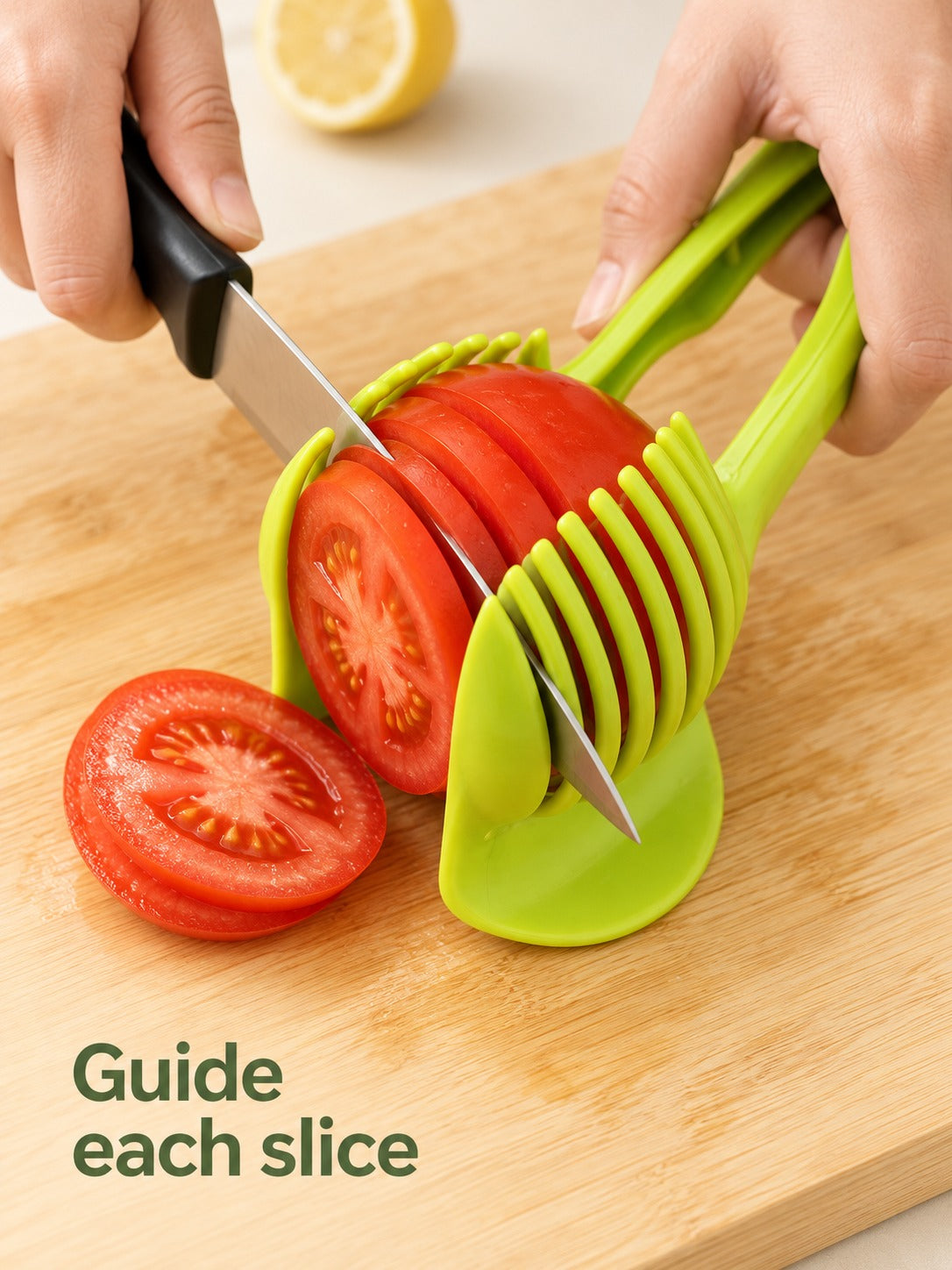 Tomato Slicer Clip for Tomatoes, Lemons and Potatoes