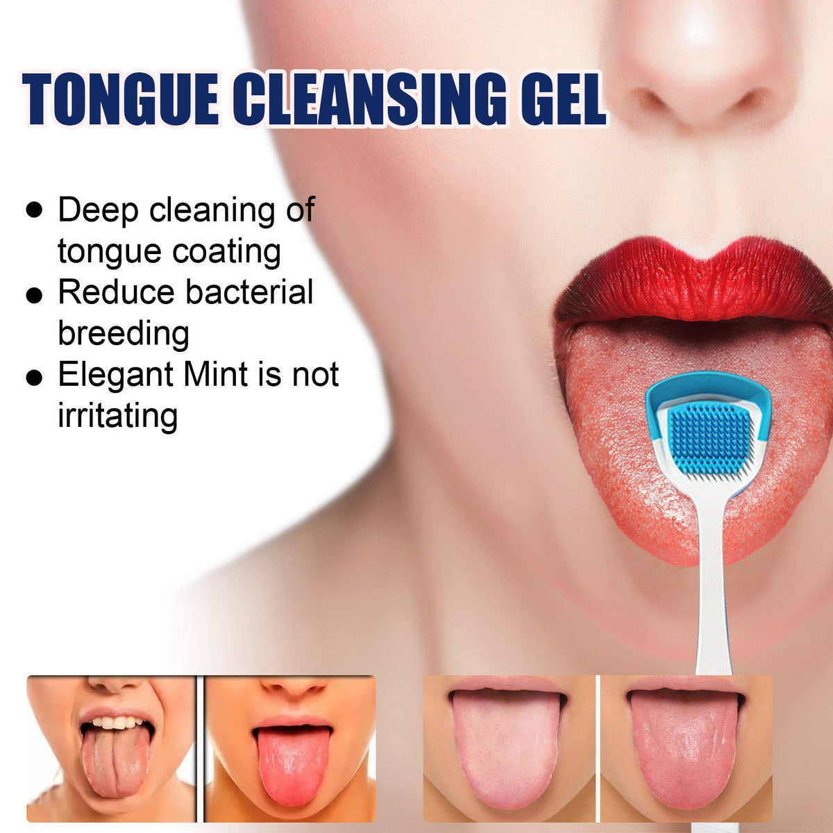 Tongue Cleaning Gel for Fresher Breath & Less Coating