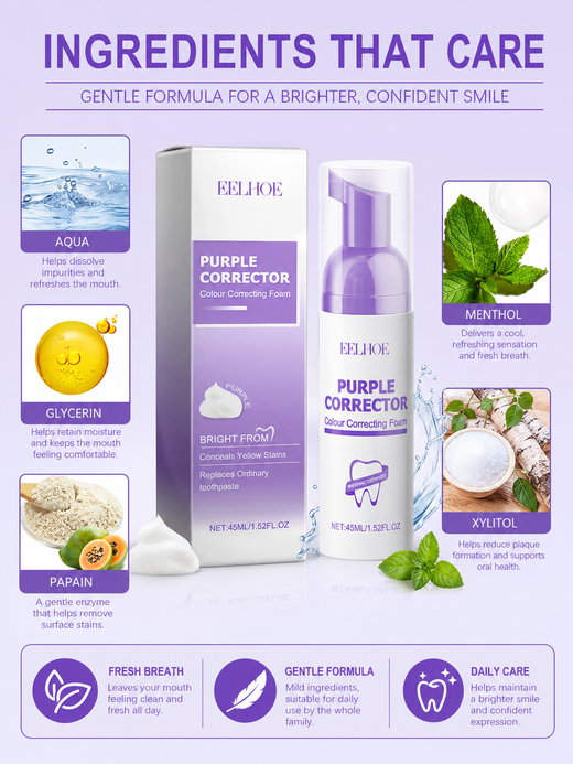 Teeth Whitening Mousse — Neutralise Yellow Stains