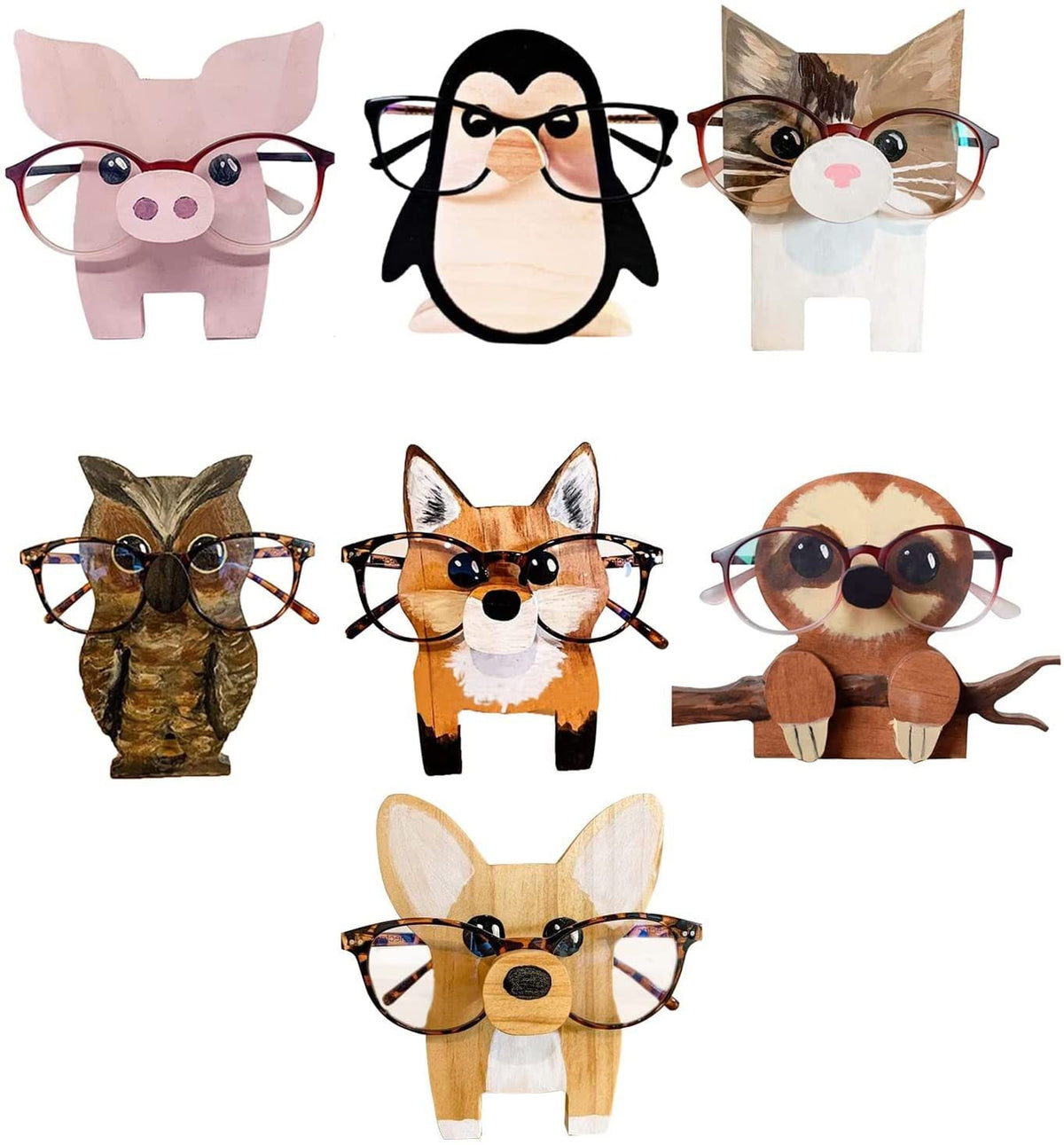 Wooden Glasses Stand: Cute Space-Saving Eyewear Display