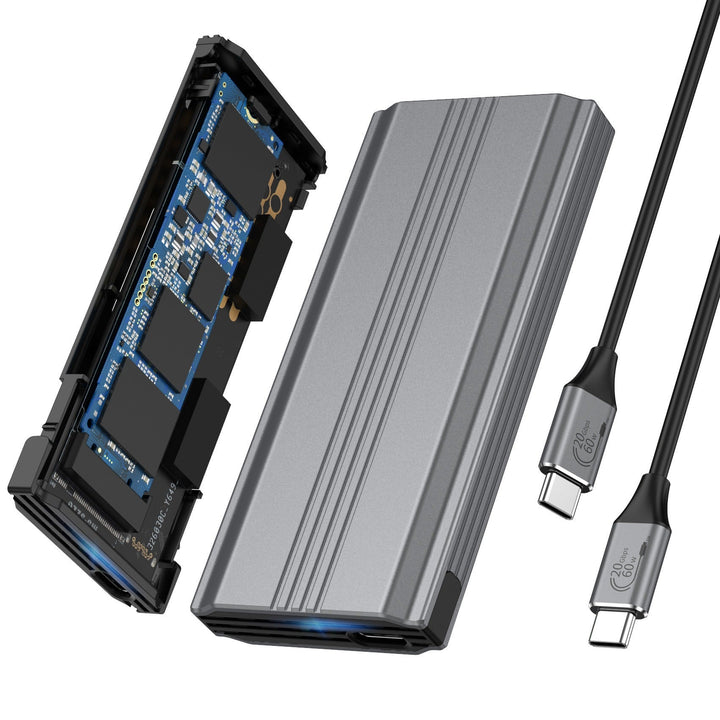 Tool-Free USB-C M.2 SSD Enclosure with 20Gbps Speed