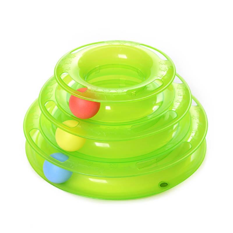 3-Tier Interactive Cat Ball Track Toy for Indoor Cats