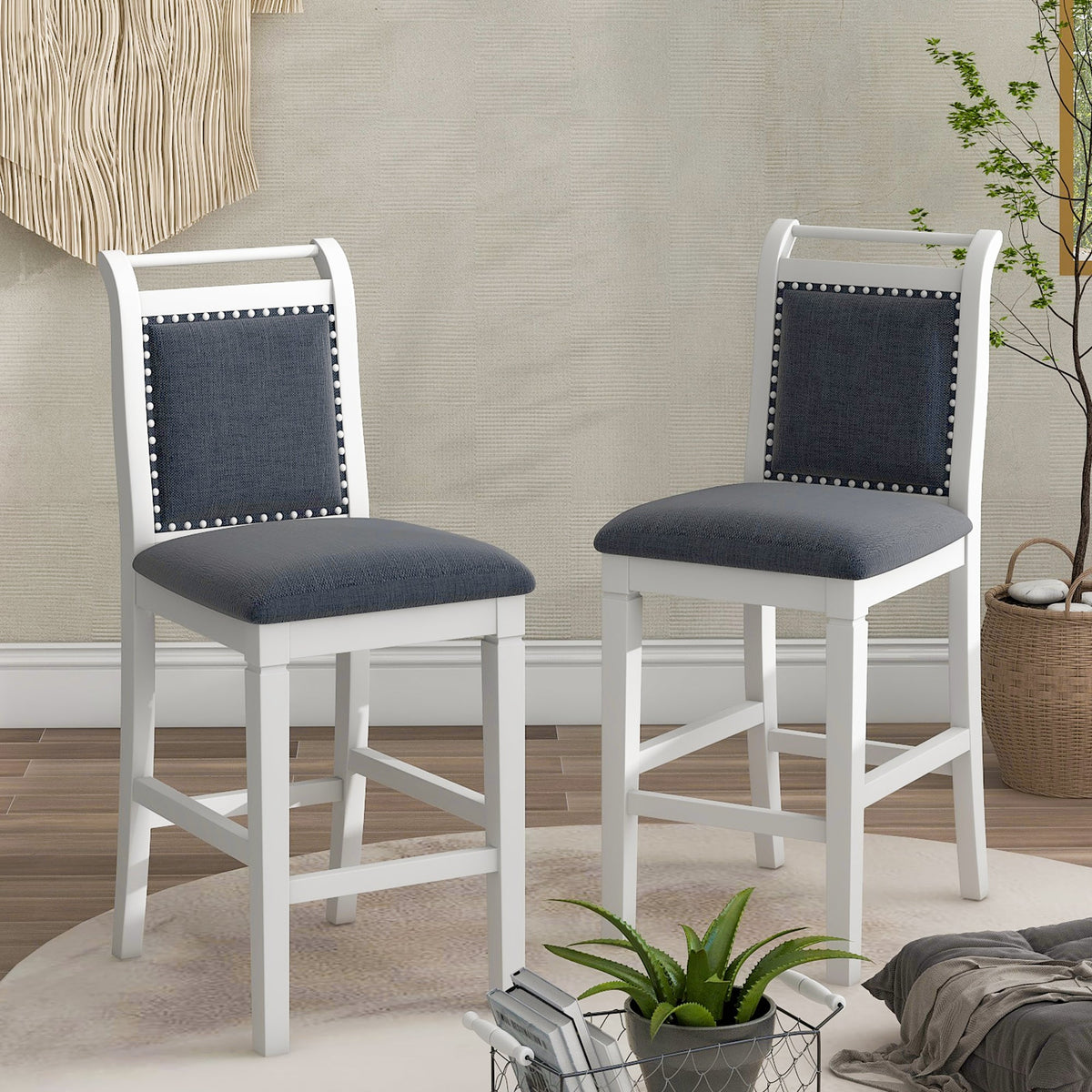 Counter Height Drop Leaf Dining Table Set for Small Spaces