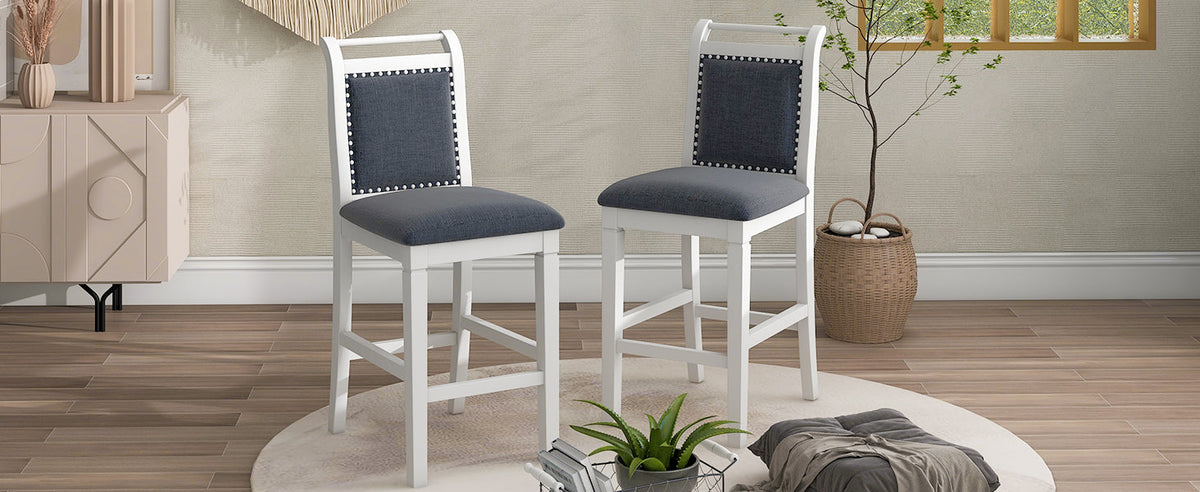 Counter Height Drop Leaf Dining Table Set for Small Spaces