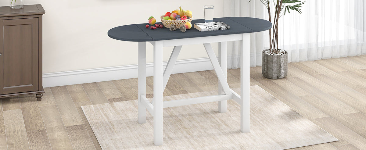 Counter Height Drop Leaf Dining Table Set for Small Spaces