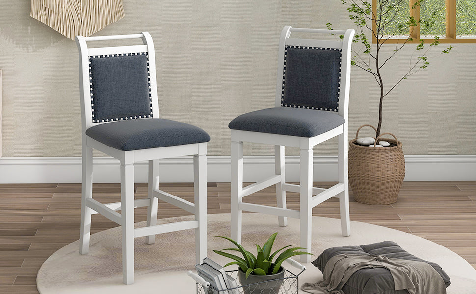Counter Height Drop Leaf Dining Table Set for Small Spaces