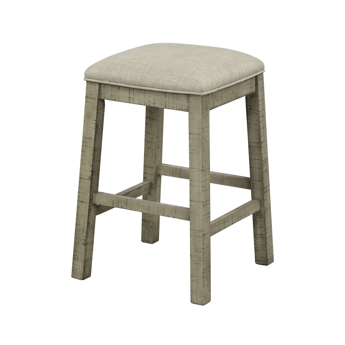 Counter Height Table Set with Power Outlet, Rustic Gray