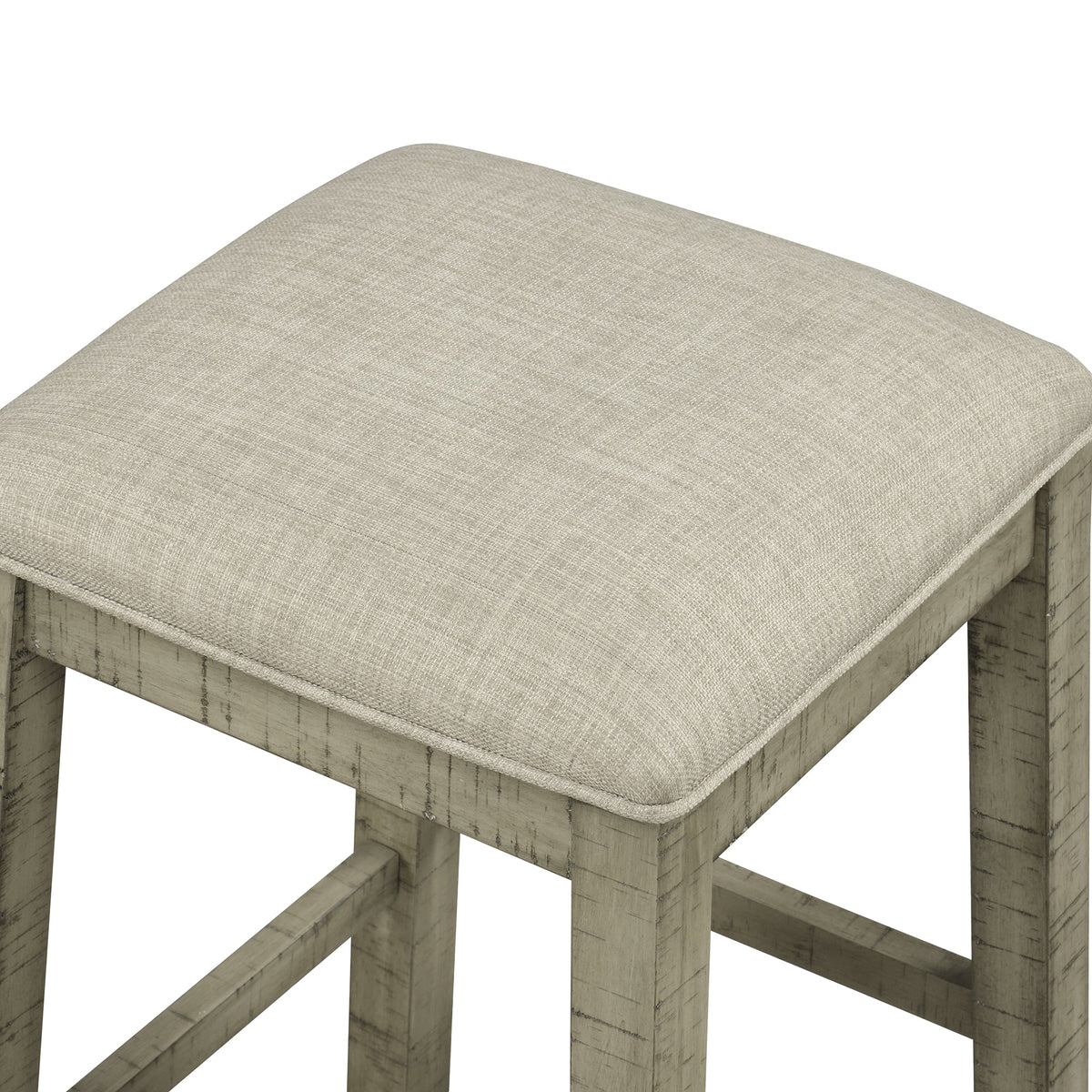 Counter Height Table Set with Power Outlet, Rustic Gray