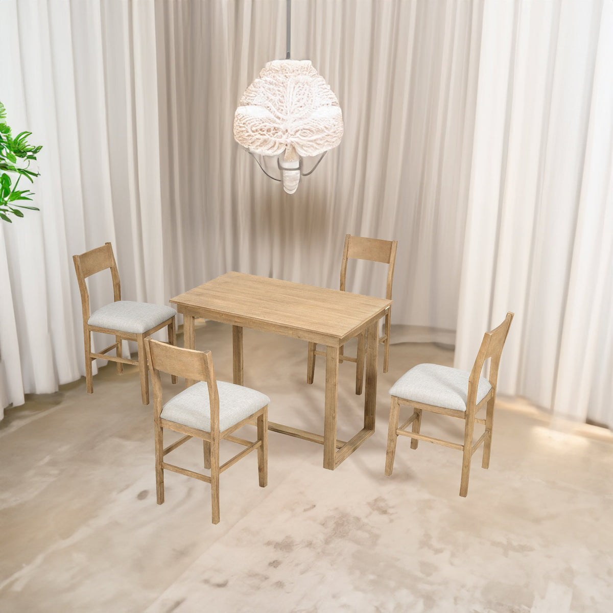 Farmhouse Counter Height Dining Set for Small Kitchens