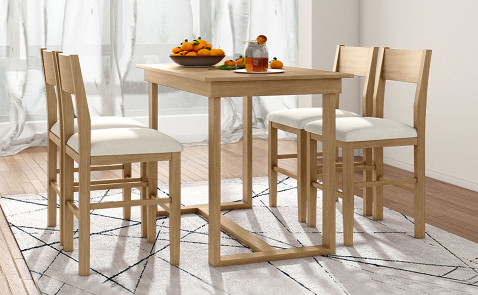 Farmhouse Counter Height Dining Set for Small Kitchens