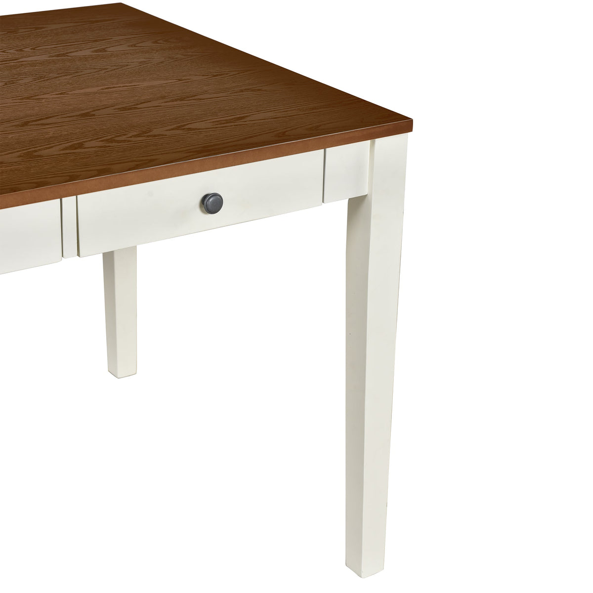 Mid-Century 6-Piece Dining Table Set with Drawers & Seating
